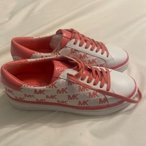 Micheal Kors pink logo sneakers